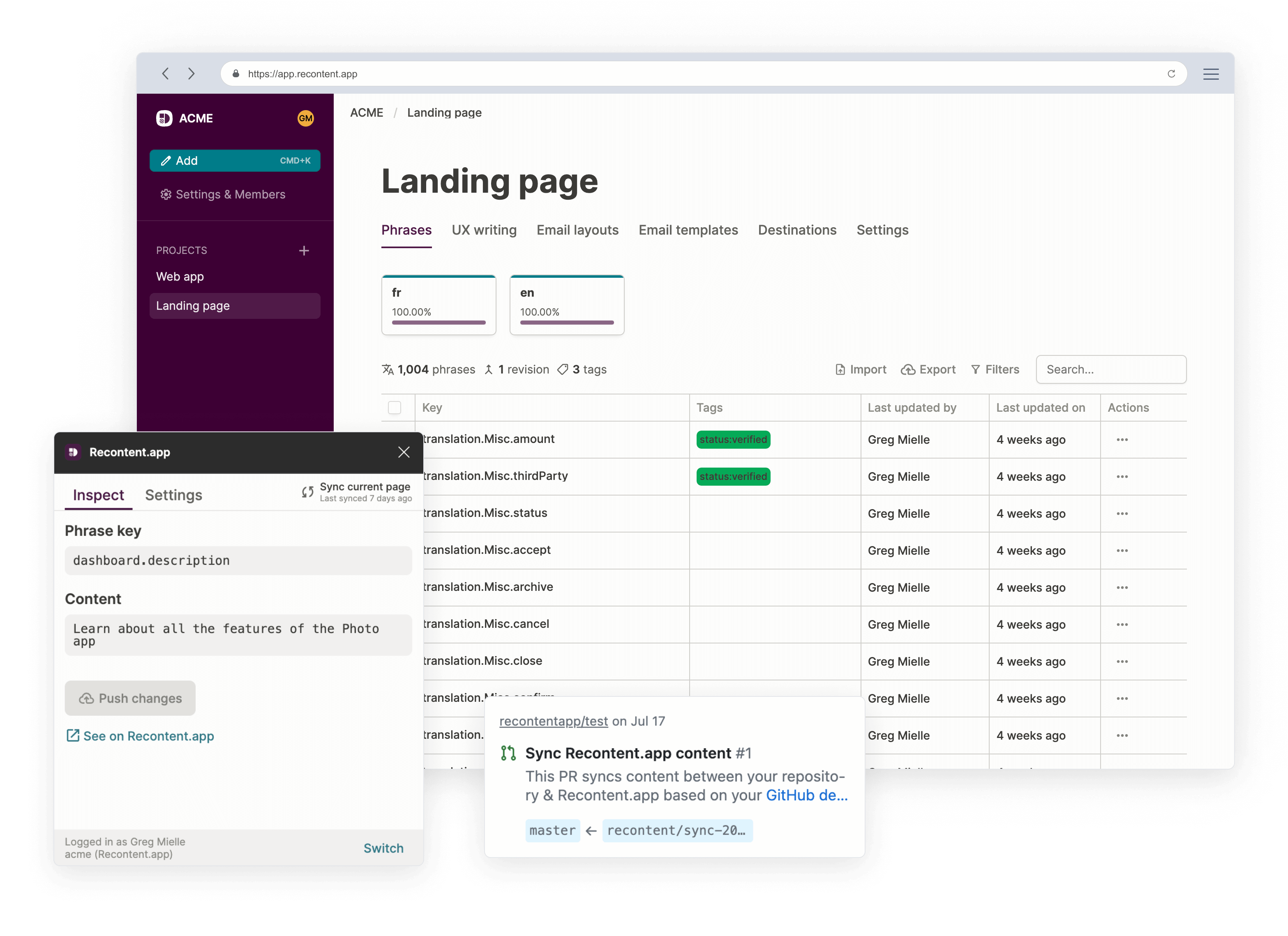 Product copy localization platform with Figma plugin & GitHub App